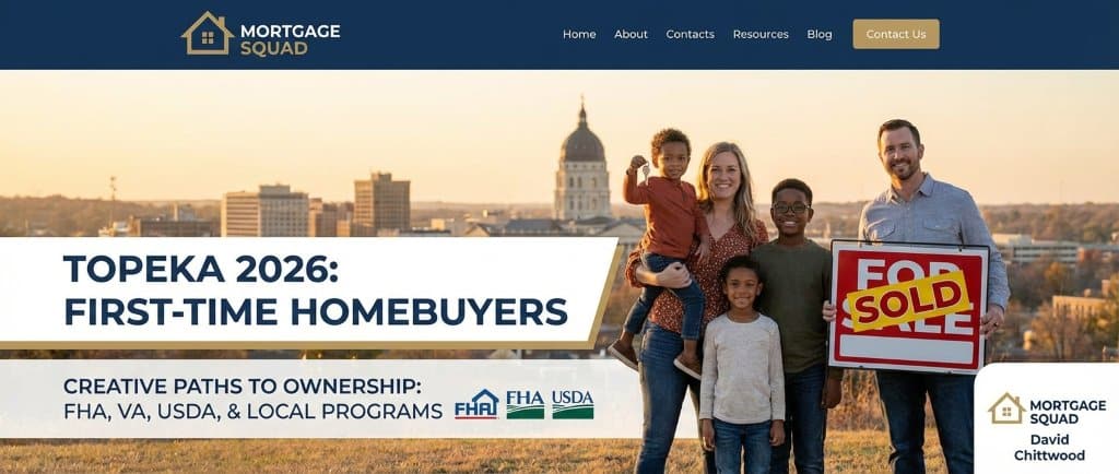 First-Time Homebuyers in Topeka 2026: Creative Paths to Ownership Using FHA, VA, USDA, and Local Programs