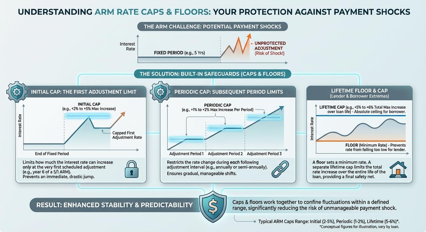 Create a professional infographic about this content. Context: When choosing an adjustable rate mort