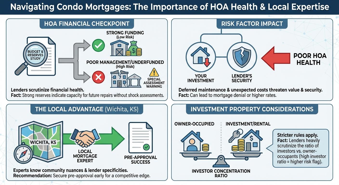 Create a professional infographic about this content. Context: When you apply for a condo mortgage, 